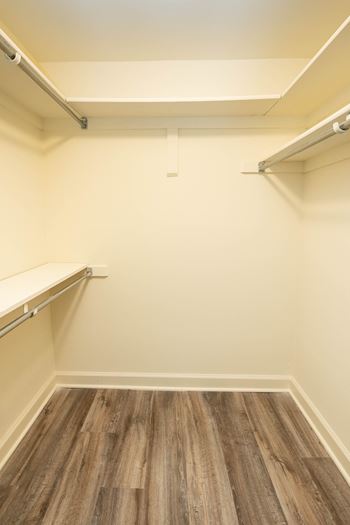Spacious walk in closet at the oxford at estonia apartments in san antonio